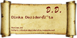 Dinka Dezideráta névjegykártya